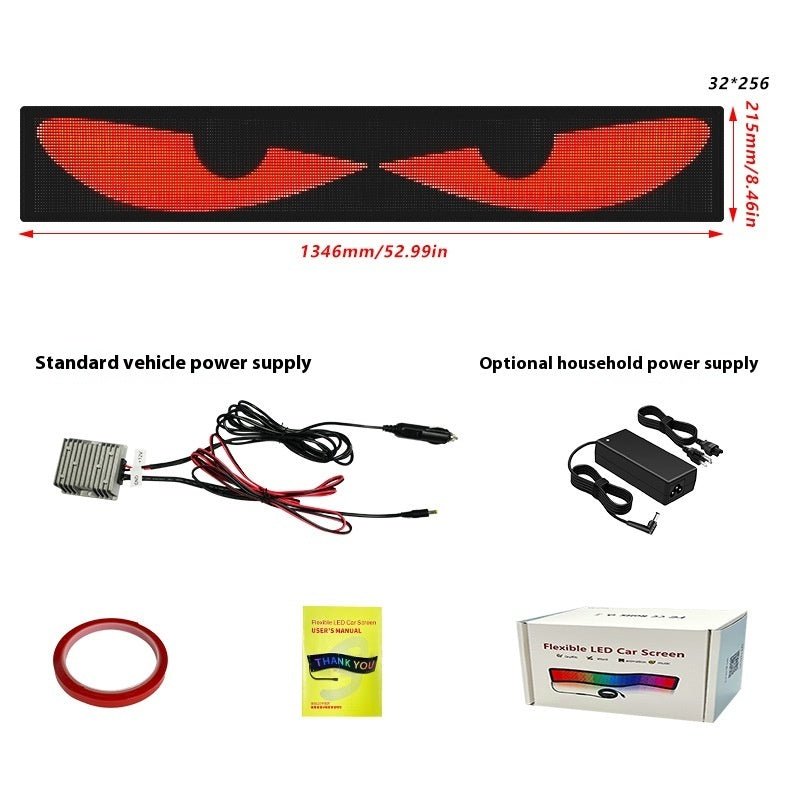 Dynamic Eyes Car Windshield Flexible LED Display Bumper Stickers - IVOIRART.COM