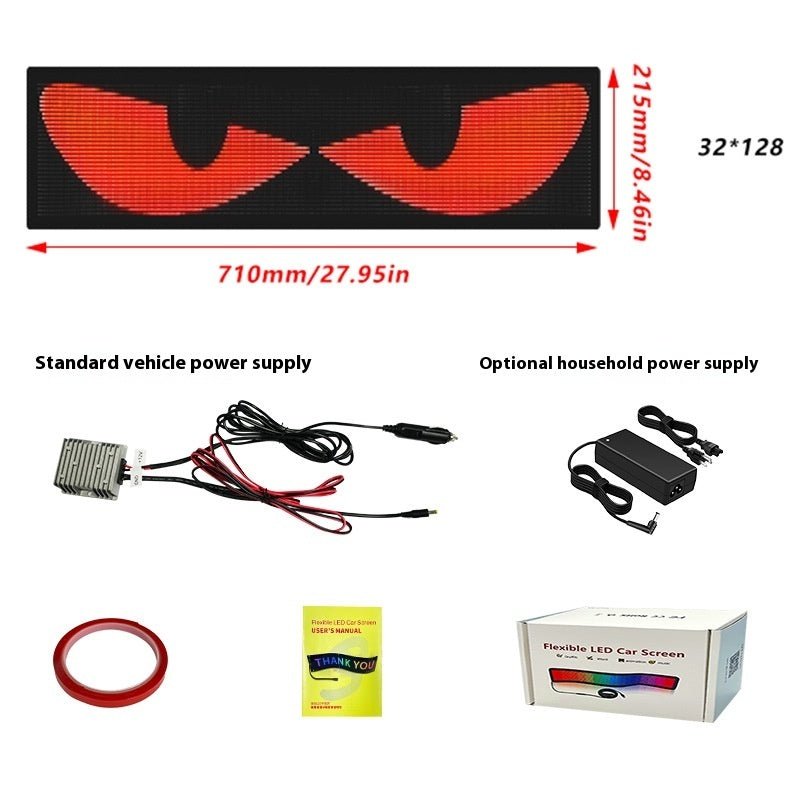 Dynamic Eyes Car Windshield Flexible LED Display Bumper Stickers - IVOIRART.COM
