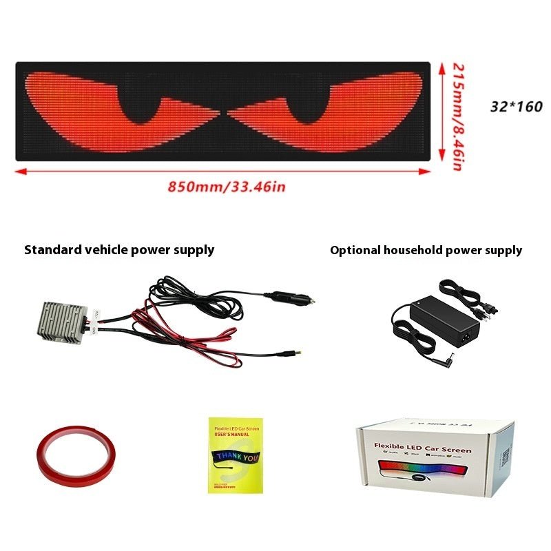 Dynamic Eyes Car Windshield Flexible LED Display Bumper Stickers - IVOIRART.COM
