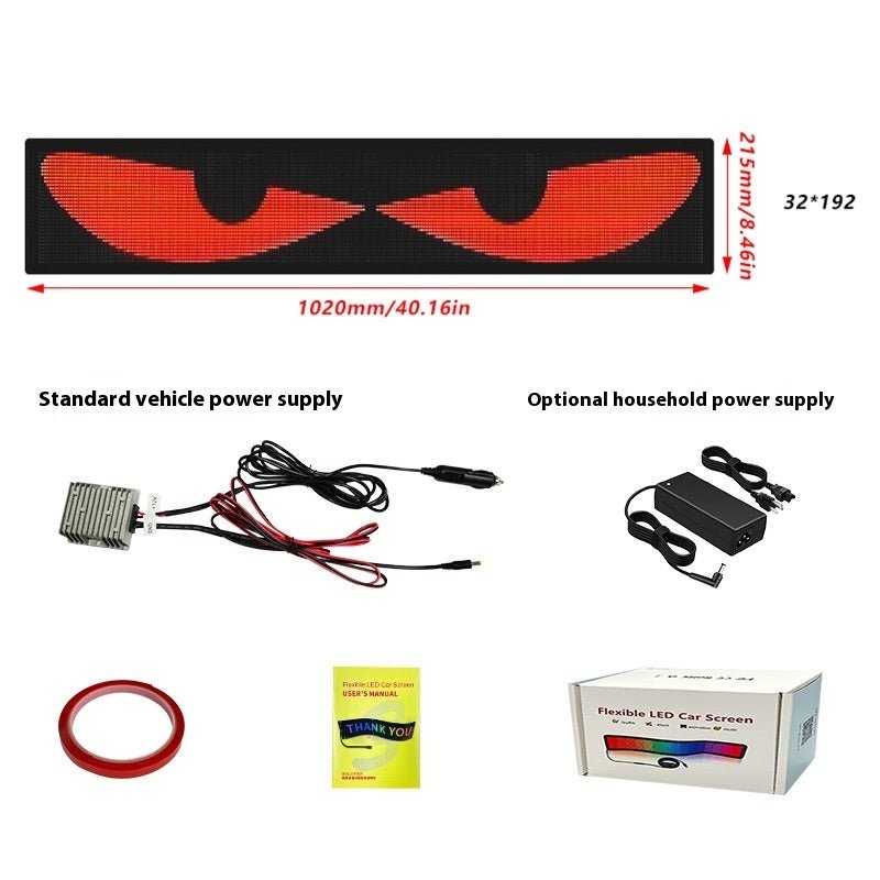 Dynamic Eyes Car Windshield Flexible LED Display Bumper Stickers - IVOIRART.COM