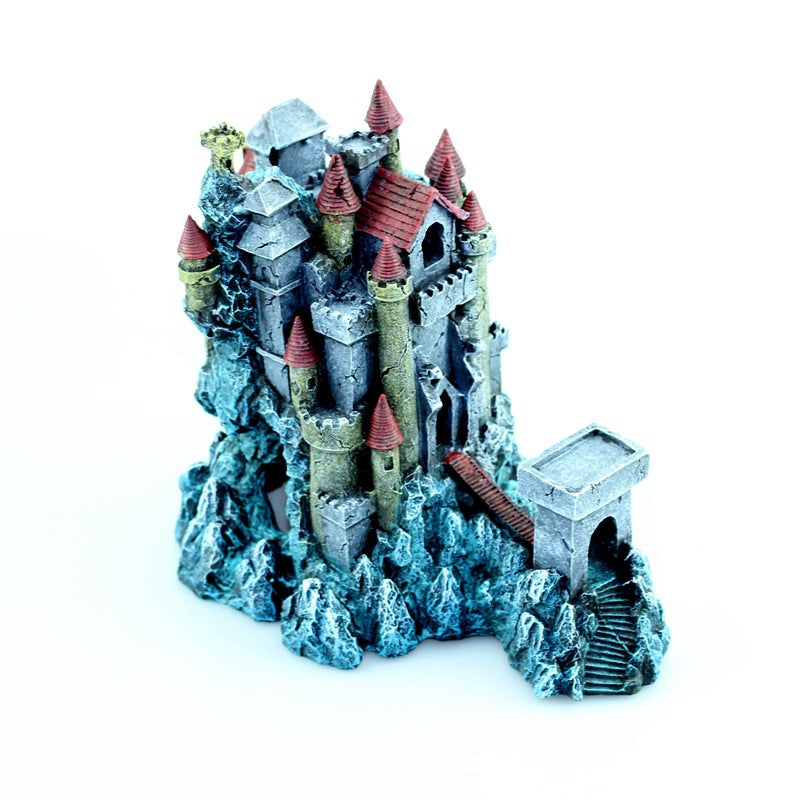 Ornements en résine de château de rêve créatif pour aquarium, décoration de paysage pour réservoir de poissons