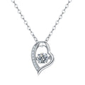 Collier cœur ouvert en argent sterling S925, moissanite 0,5 ct D VVS1, 45 cm, plaqué platine, certifié GRA, boîte cadeau
