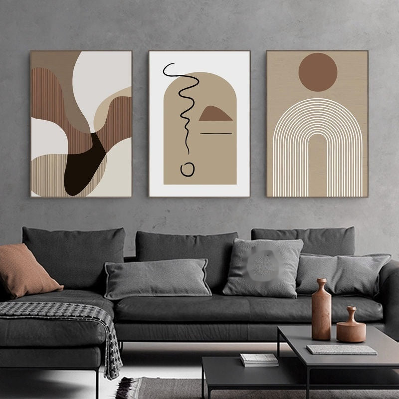 Peinture Murale Décorative pour Mur de Salon, Toile Sans Cadre Style Dessin Animé