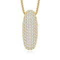 Collier Initiale en Lettres Bulles 10,58g Plaqué Or S925 pour Femmes, Pendentif Moissanite D Couleur VVS1 avec Certificat GRA, Coffret Cadeau Personnalisé Solide A-Z