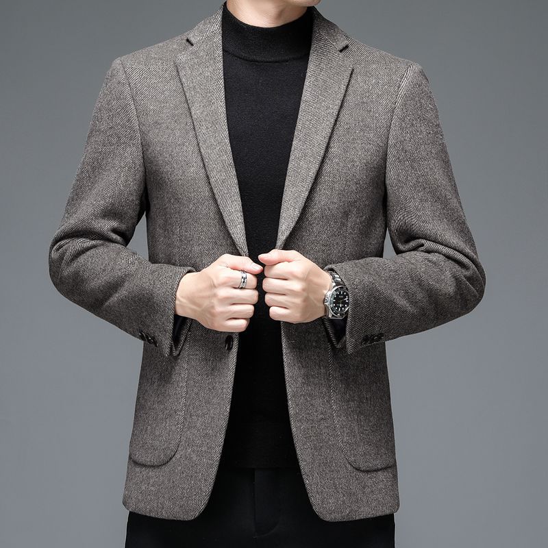 Veste Homme en Laine pour Affaires et Loisirs - Style Moderne et Confortable