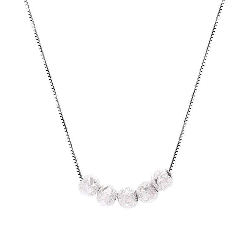 Collier Perle Givrée Facettée en Argent Sterling 999, Élégant et Raffiné