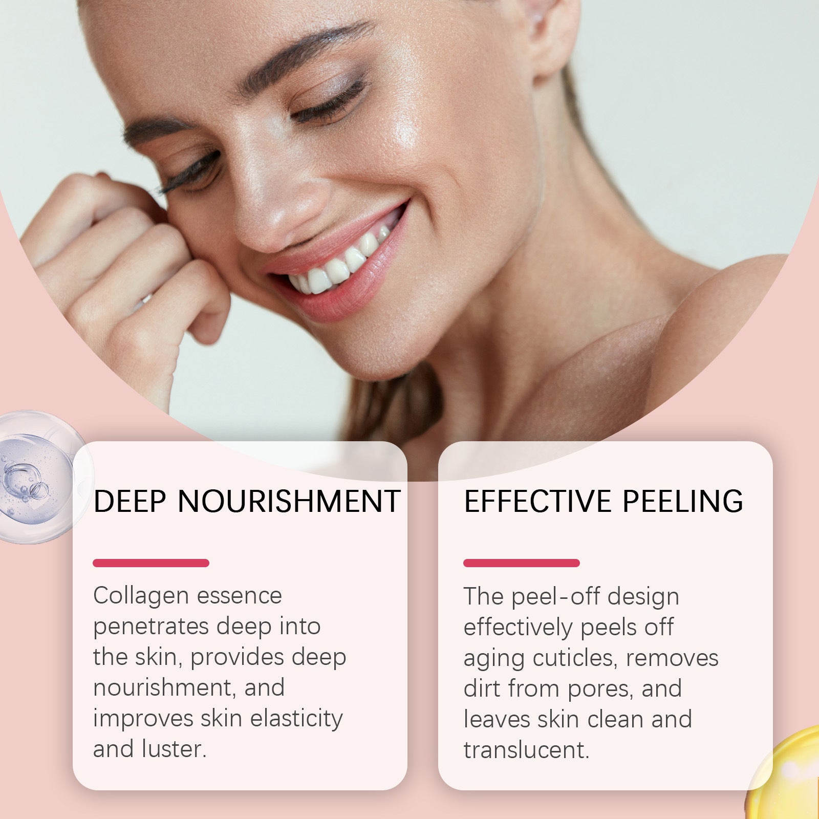Masque Effaçable au Collagène pour Nettoyage et Hydratation du Visage