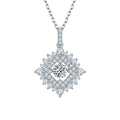 Collier Pendentif Diamant Géométrique en Moissanite 0,5ct D VVS1 Argent S925