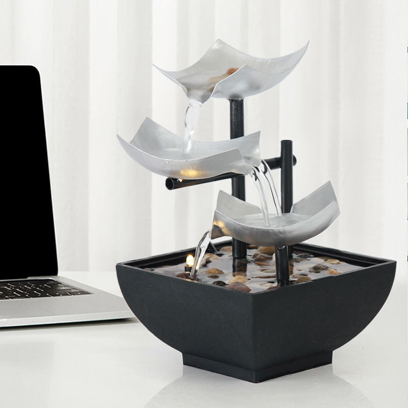 Nouvelle Décoration d'Intérieur Fontaine de Bureau avec Ornements d'Eau Dynamiques pour Maison