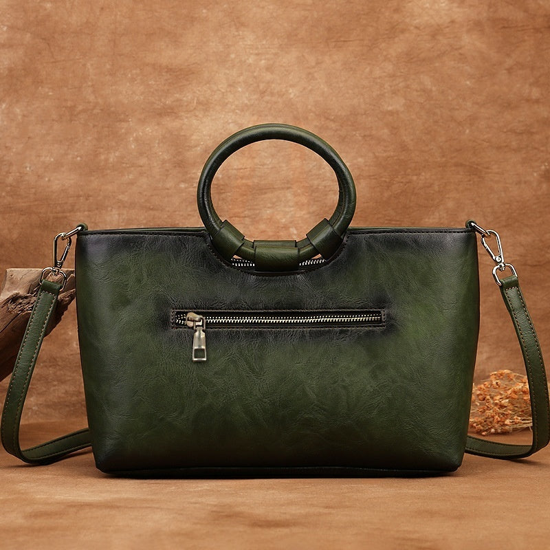 Sac carré petit élégant au style national artistique rétro embossé contrasté