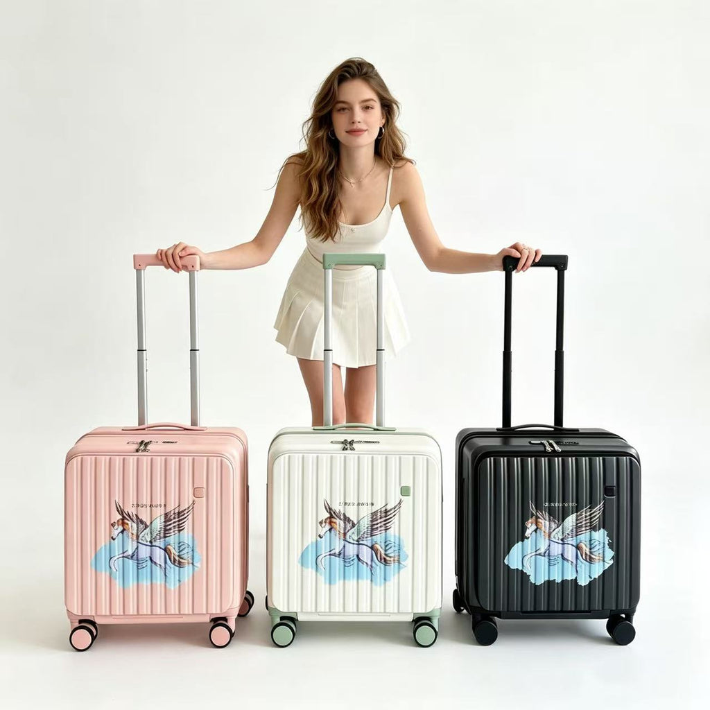 Compartiment Petit Bagage à Ouverture Latérale, Valise de Voyage Compacte 20 pouces, Légère et Pratique à Roulettes
