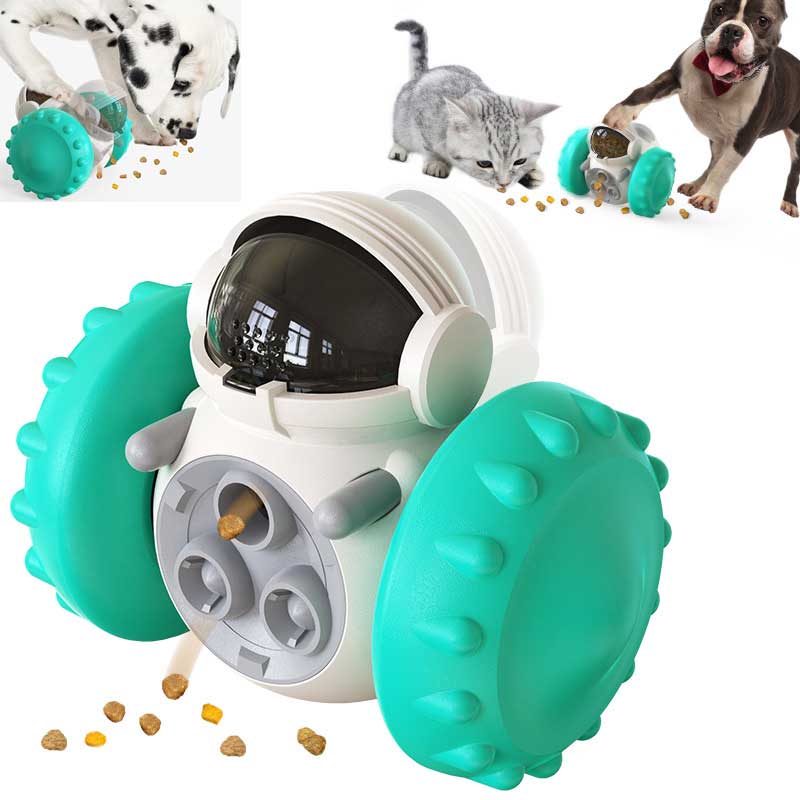 Jouet interactif multifonctionnel voiture d'équilibre à nourriture lente pour animaux