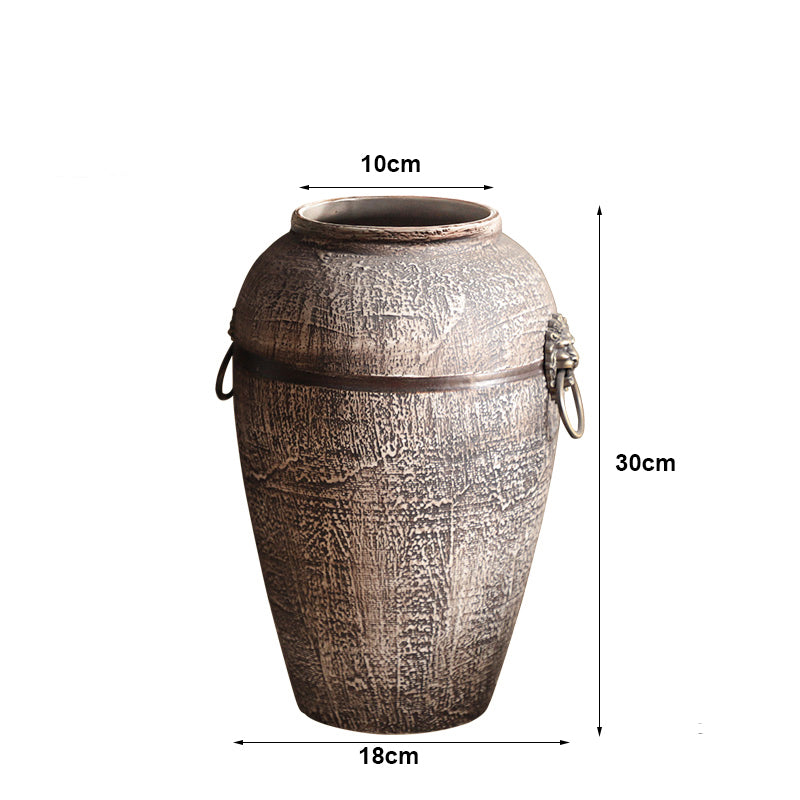 Vase en céramique rétro moderne simple pour fleurs séchées