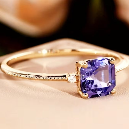 Bague Élégante en Cuivre avec Plaquage Doré Imitation 18 Carats et Design Natation