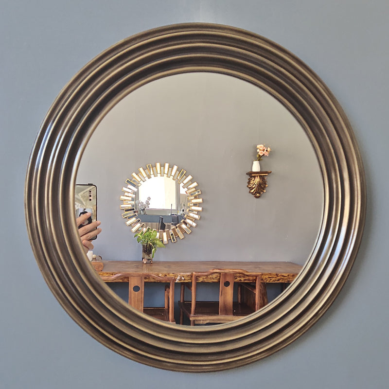 Miroir de Salle de Bain Rond American Vintage Décoration