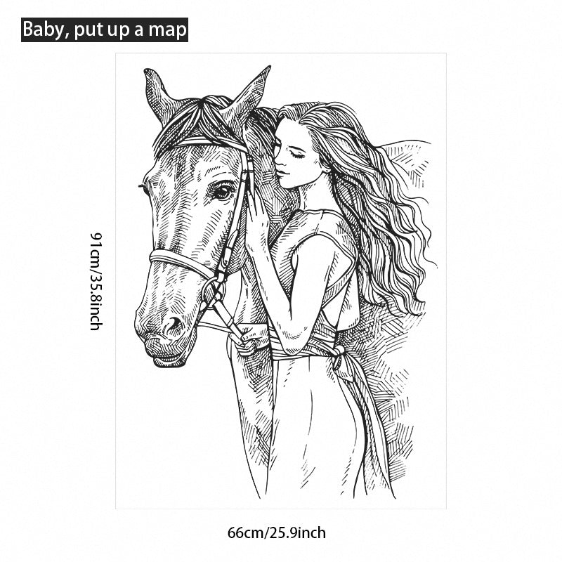 Autocollant Mural Beauté Cheval Familial