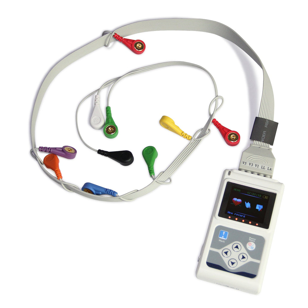 ECG Holter 12 Channel 12 Lead EKG System 24 Hours Multi Language Monitoring PC SW CE FDA - IVOIRART.COM