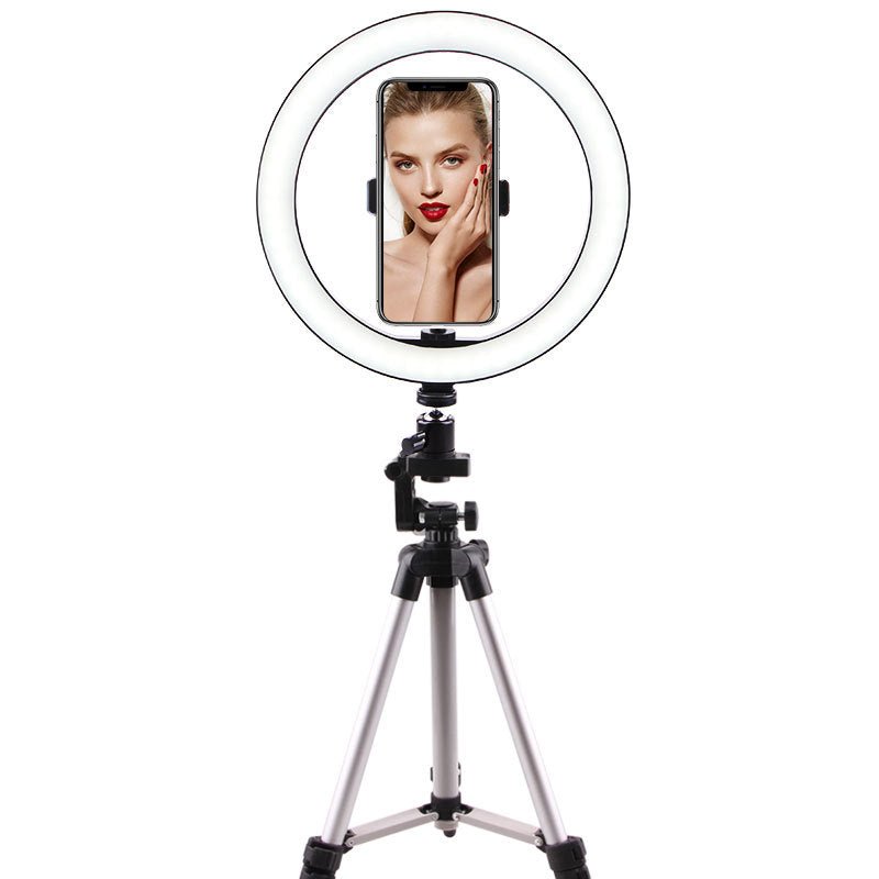 Éclairage annulaire LED professionnel à lumière continue diamètre 26 cm avec télécommande Bluetooth universelle - IVOIRART.COM