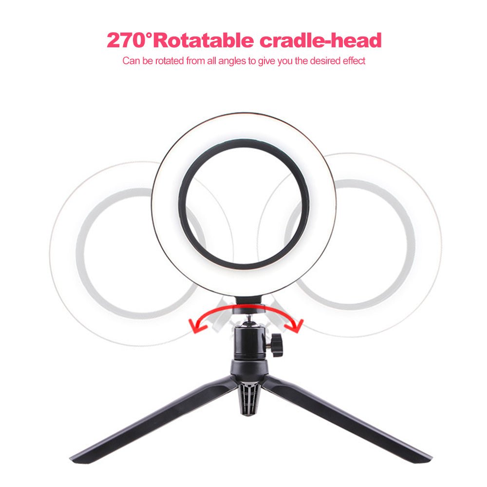 Éclairage annulaire LED professionnel à lumière continue diamètre 26 cm avec télécommande Bluetooth universelle - IVOIRART.COM