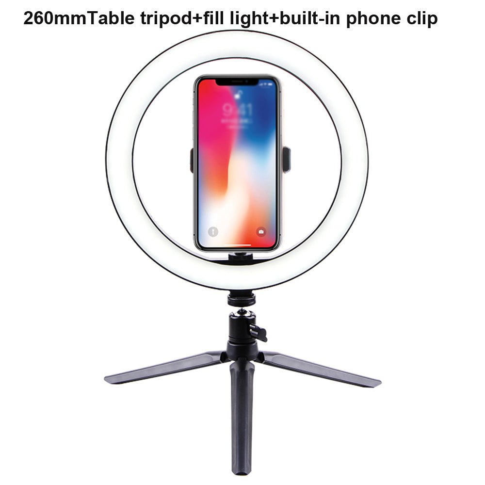 Éclairage annulaire LED professionnel à lumière continue diamètre 26 cm avec télécommande Bluetooth universelle - IVOIRART.COM