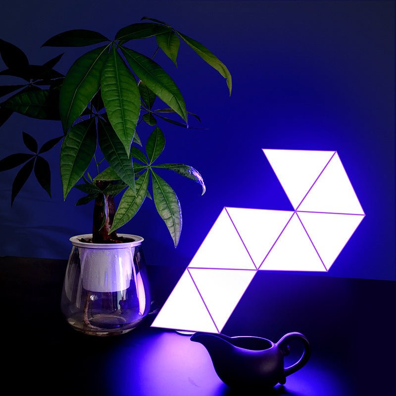Éclairage modulaire triangulaire libre à LED pour décoration avec connexion libre - IVOIRART.COM