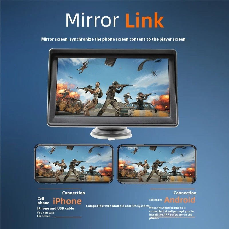 Écran 7 pouces portable voiture sans fil/filaire HD image de recul 1080p-CarPlay - IVOIRART.COM