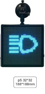 Écran LED d'expression pour voiture avec affichage carré multicolore, 5V, 5W, ABS - IVOIRART.COM