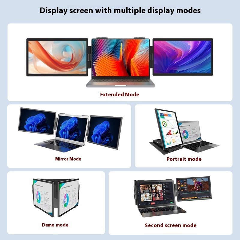 Écran Portable Double 14 pouces pour Ordinateur Portable avec Écran Extérieur Mural - IVOIRART.COM
