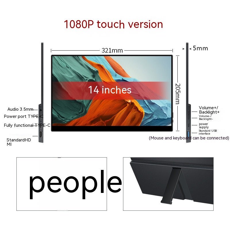 Écran Portable Tactile Moniteur Extension Mobile Téléphone Ordinateur Jeu - IVOIRART.COM