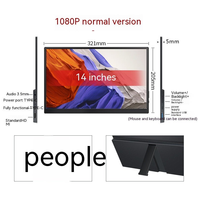 Écran Portable Tactile Moniteur Extension Mobile Téléphone Ordinateur Jeu - IVOIRART.COM