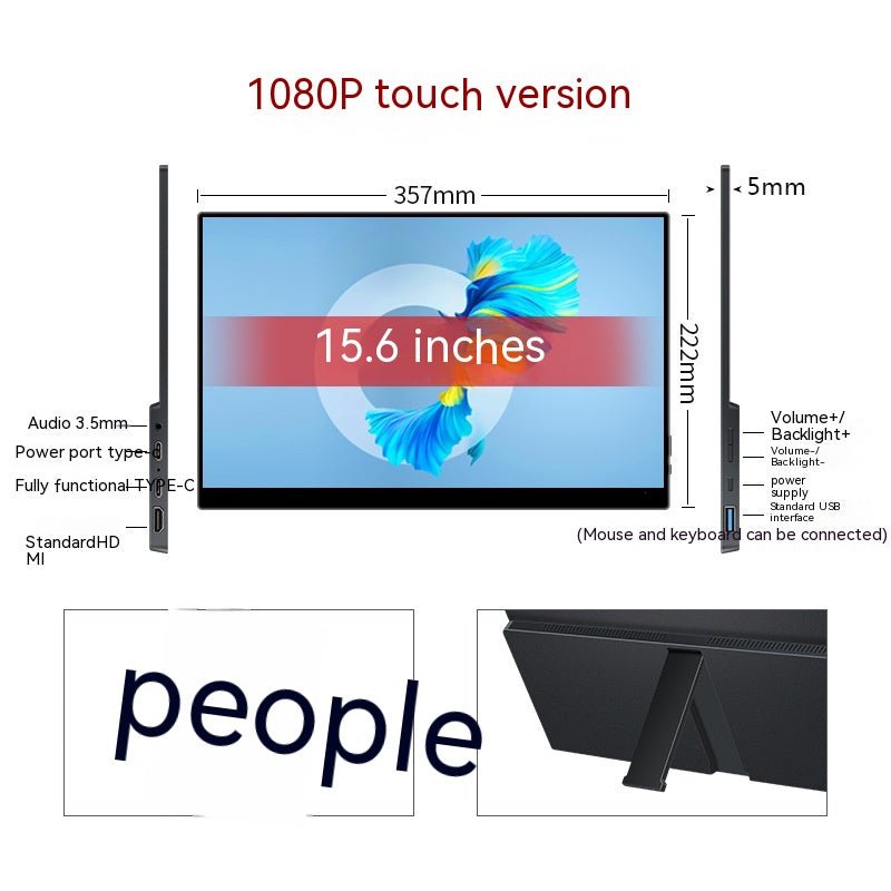 Écran Portable Tactile Moniteur Extension Mobile Téléphone Ordinateur Jeu - IVOIRART.COM