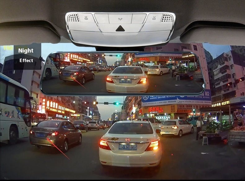 Écran tactile 10" DVR rétroviseur 1440P caméras avant/arrière vision nocturne, HD - IVOIRART.COM