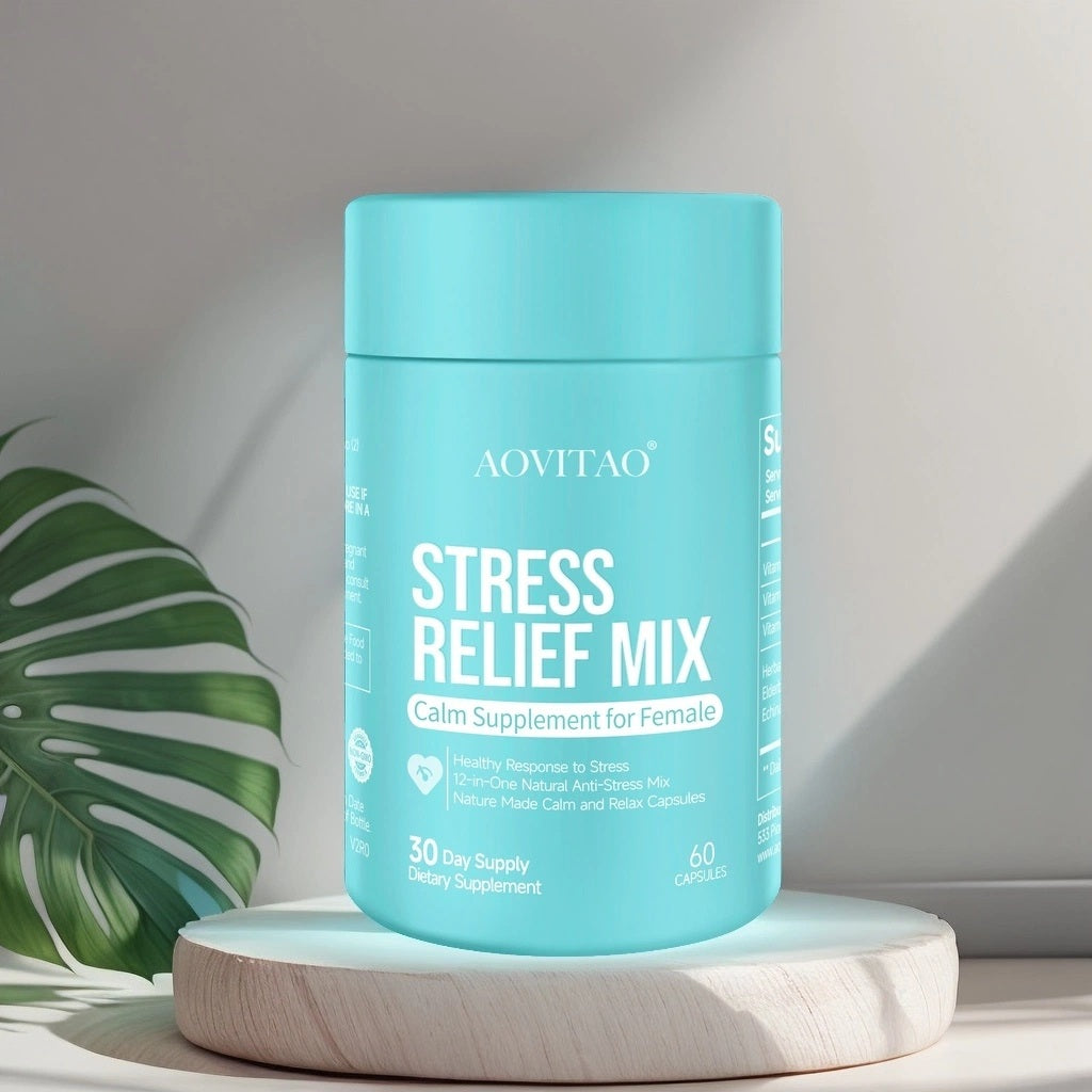 Complément Ashwagandha Femmes avec L-Théanine et Magnésium - Anti-Stress, Concentration, Relaxation