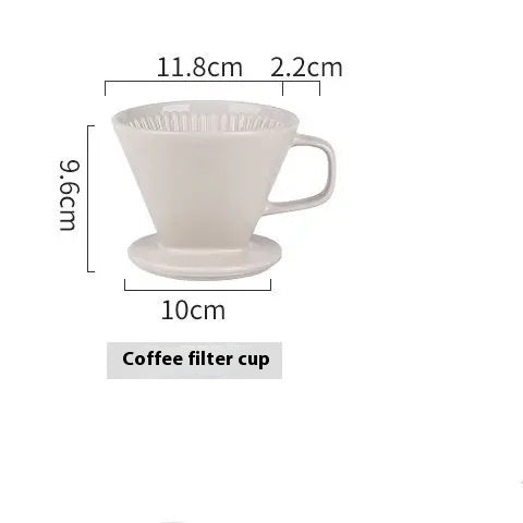 Appareil à café, Pot à café, Tasse filtre à café, Pot à main, Ensemble ménager en céramique