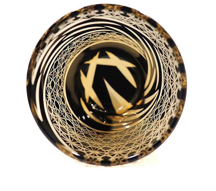 Edo Kiriko Japanese Sake Whiskey Glass Hand Carved Carved Cup Household - IVOIRART.COM