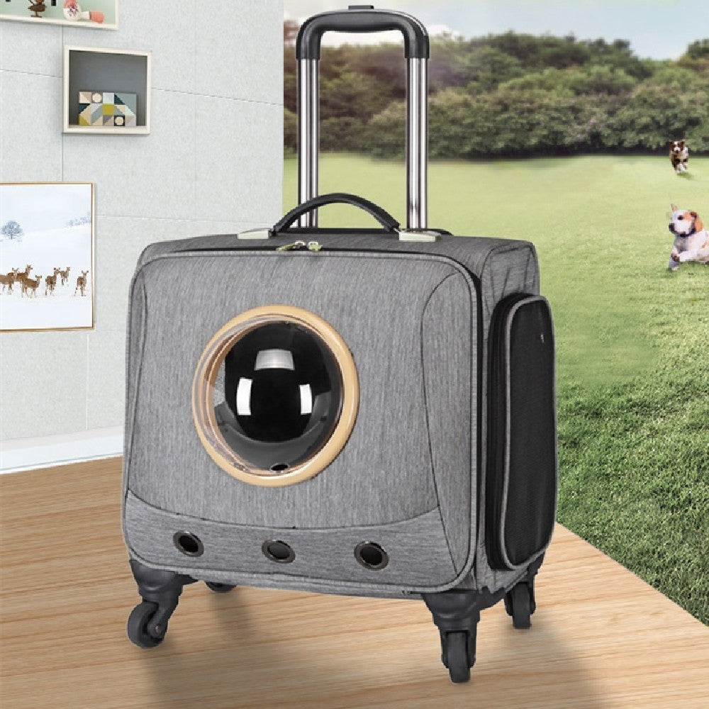 Sac de transport portable à roulettes universelles pour animaux de compagnie