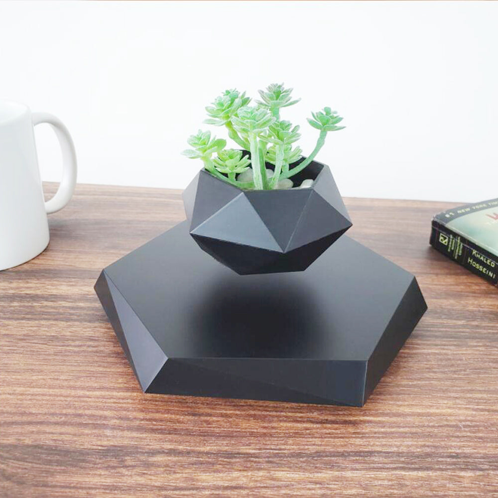 Pot de Fleurs Suspendu Magnétique en Lévitant pour Bureau et Décoration Créative