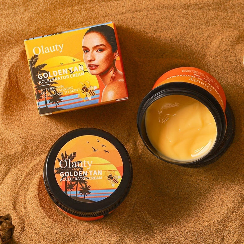 Crème Bronzante Sun-aid pour Plage et Piscine, Lotion Corporelle Teint Blé