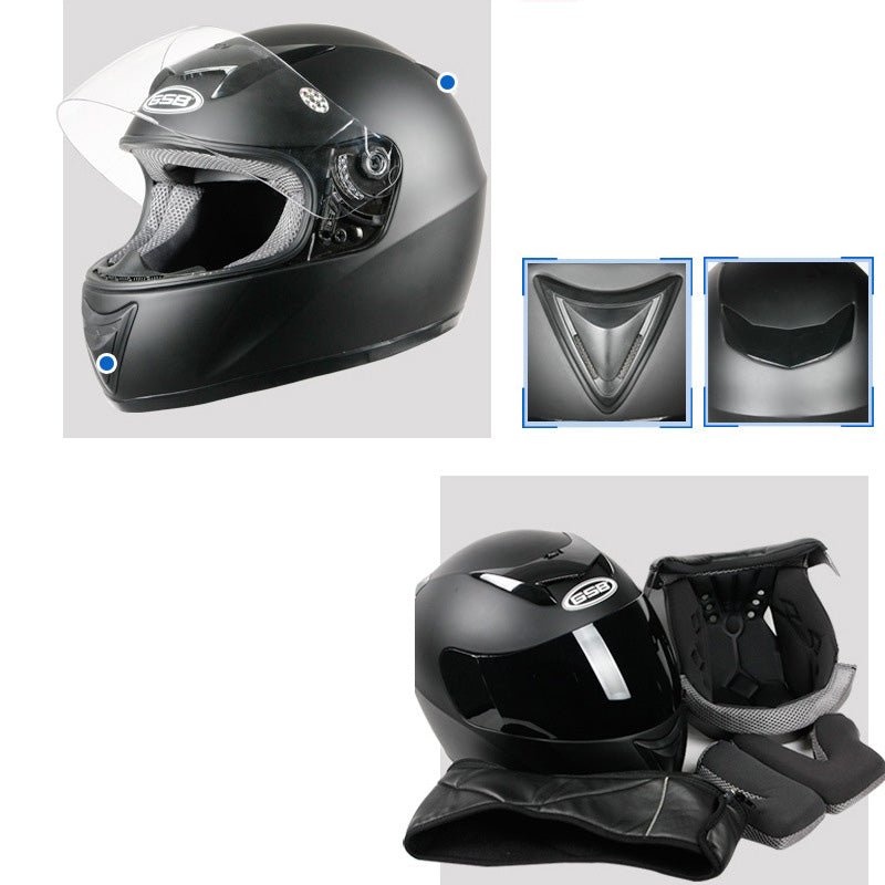 Electric Motorcycle Helmet Male Full Face Helmet - IVOIRART.COM