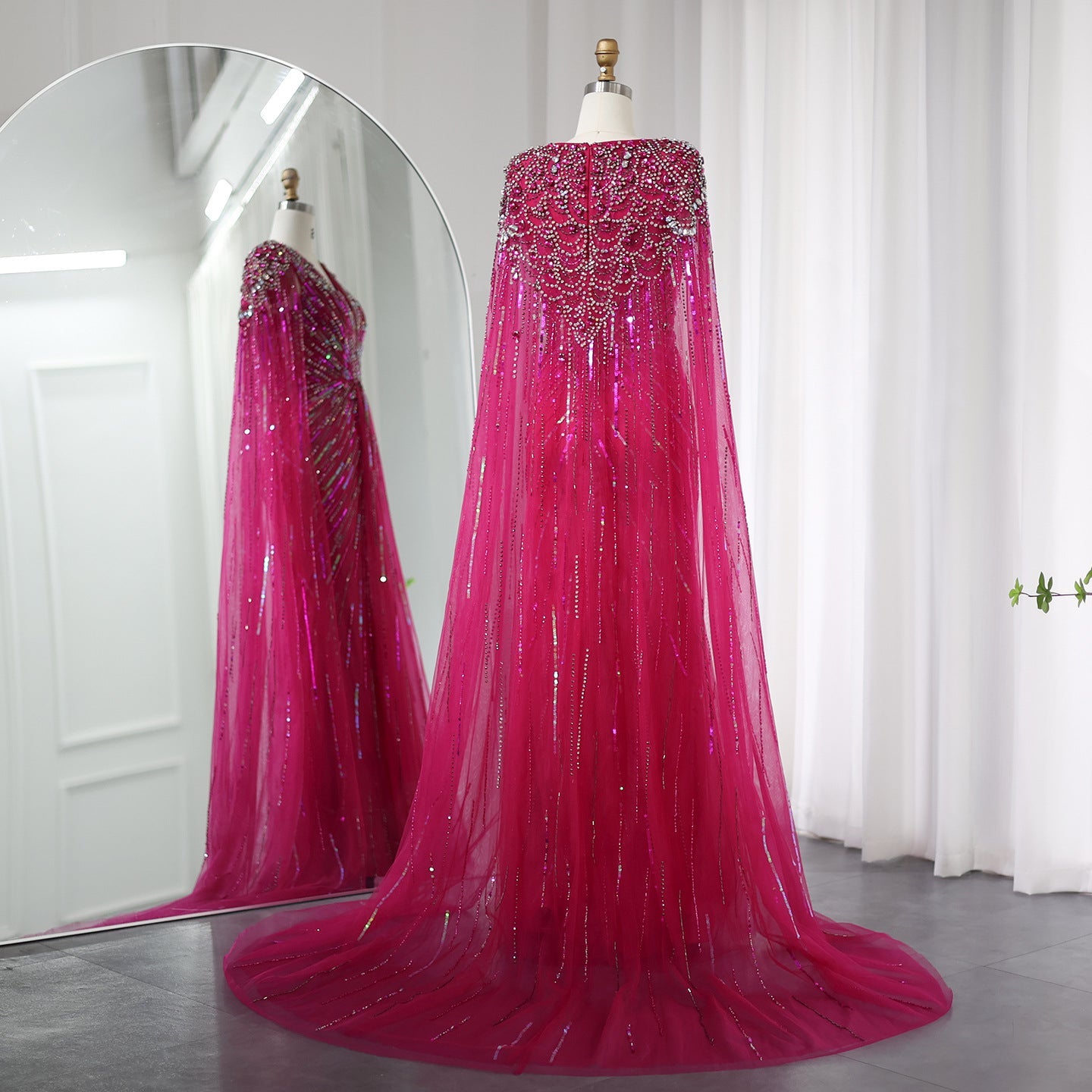Elegant Long V-neck New Elegant Dress - IVOIRART.COM