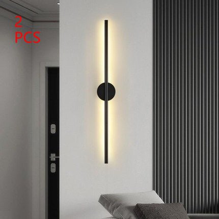 Élégante bande murale LED longue créative pour ambiance moderne et cosy - IVOIRART.COM