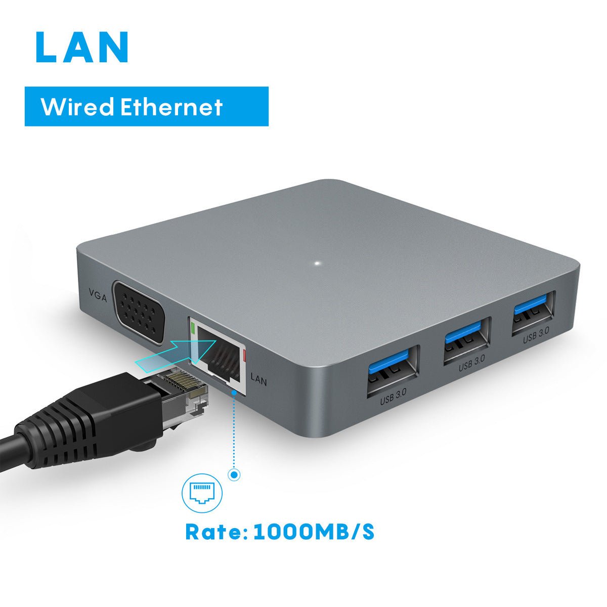 Eleven in one type-C docking station usb-c hub expansion HDMI VGA RJ45 USB 3.0 - IVOIRART.COM