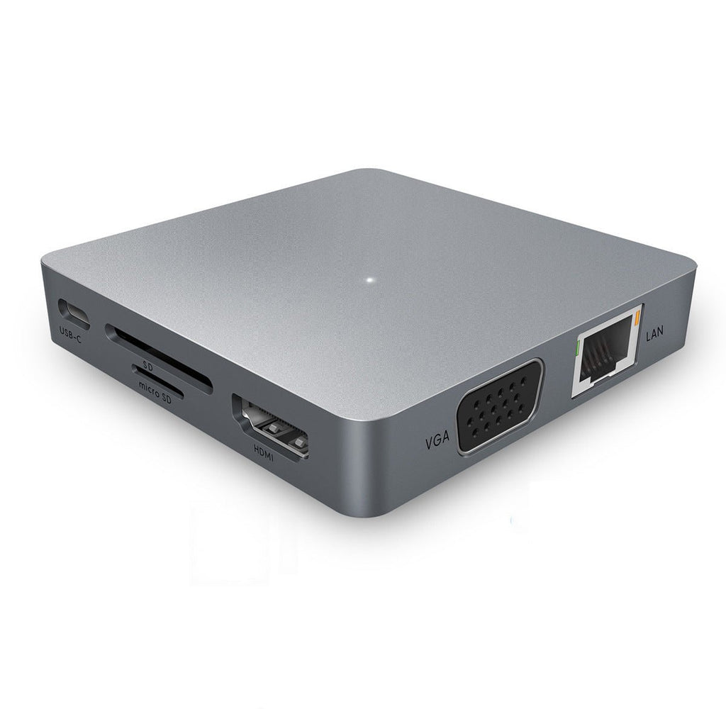 Eleven in one type-C docking station usb-c hub expansion HDMI VGA RJ45 USB 3.0 - IVOIRART.COM