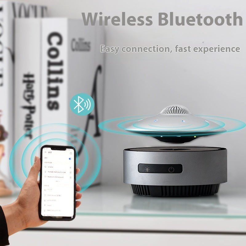 Enceinte Bluetooth lévitante à sustentation magnétique et levage automatique luxe - IVOIRART.COM