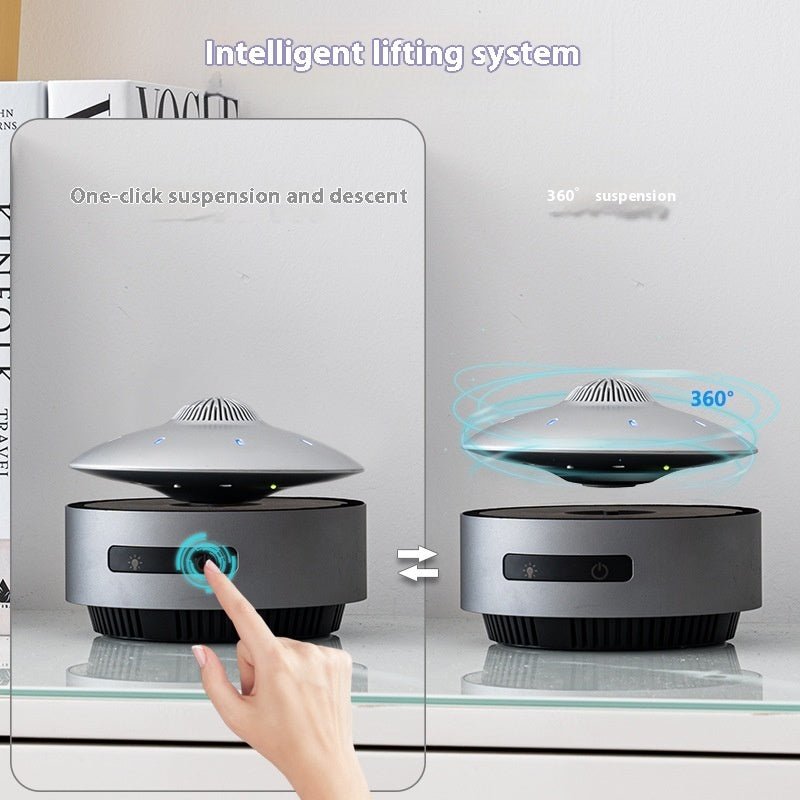 Enceinte Bluetooth lévitante à sustentation magnétique et levage automatique luxe - IVOIRART.COM
