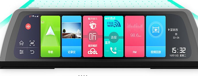 Enregistreur 10 pouces pour voiture — Navigation GPS, Bluetooth, vision nuit cams - IVOIRART.COM