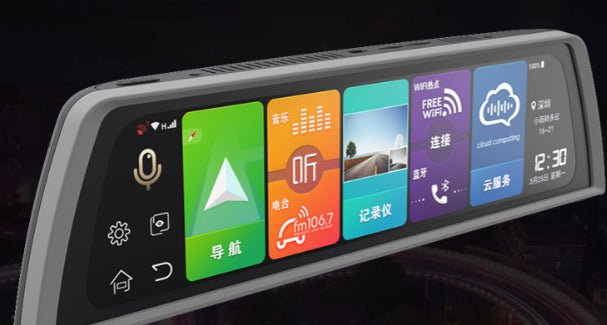 Enregistreur 10 pouces pour voiture — Navigation GPS, Bluetooth, vision nuit cams - IVOIRART.COM