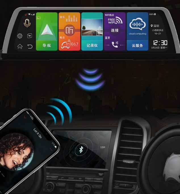 Enregistreur 10 pouces pour voiture — Navigation GPS, Bluetooth, vision nuit cams - IVOIRART.COM