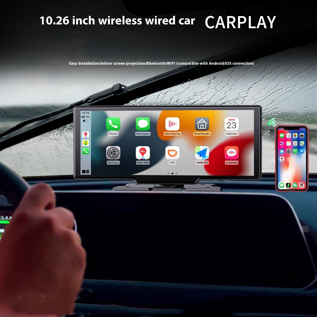 Enregistreur Auto Wireless CarPlay avec Navigation WiFi, Écran 10", 4K/2K et ADS - IVOIRART.COM