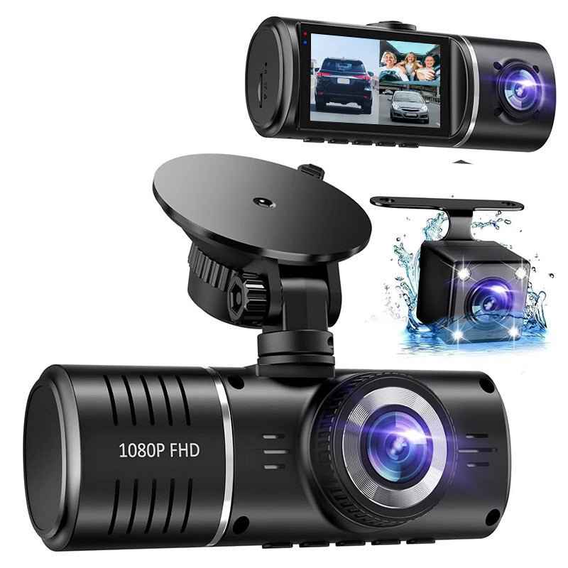 Enregistreur de conduite 3 enregistrements HD avec surveillance avant et arrière. - IVOIRART.COM